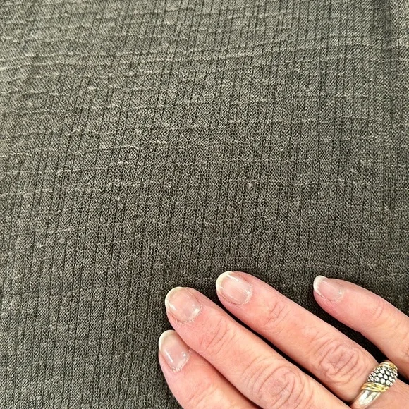 Eileen Fisher Olive Green Linen Cardigan, Small - Picture 4 of 5